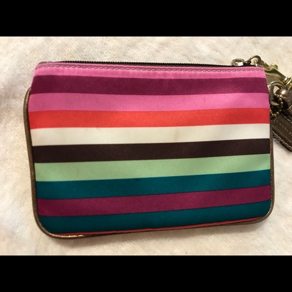 Striped Coach Wristlet - Picture 4 of 5